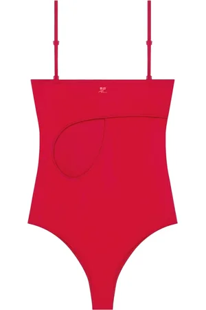 Courrèges Badkleding, Dames, Rood, M, Rode Strandkleding met Uitsparingen