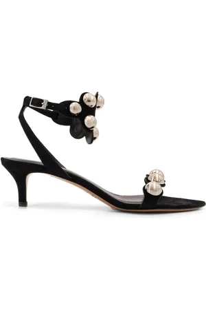 Isabel Marant Schoenen, Dames, Zwart, 36 EU, Suède, Zwarte Sandalen met Studs en Verstelbare Band