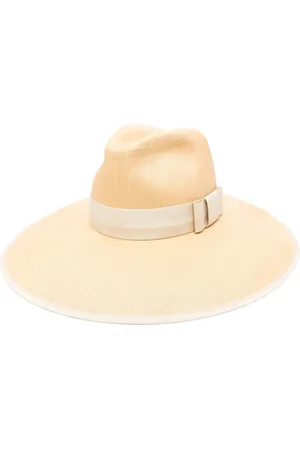 Alexander McQueen Accessoires, Dames, , M, Hoed met Brede Rand en Lint