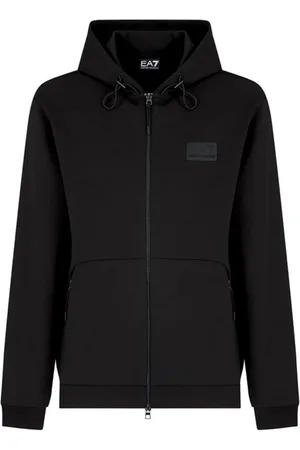 EA7 Sweatshirts & Hoodies, Heren, Zwart, 2Xl, Zwarte Herentrui
