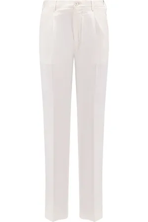 Incotex Broeken, Heren, Wit, XL, Katoen, Witte Broek met Ritssluiting