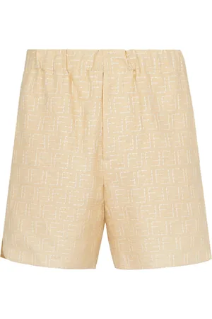Fendi Korte broeken, Heren, , S, Katoen, Shorts met Metalen Haaksluiting