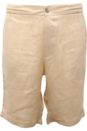 ALPHA STUDIO Korte broeken, Heren, , M, Linnen, Linnen Bermuda Shorts met Trekkoord Taille