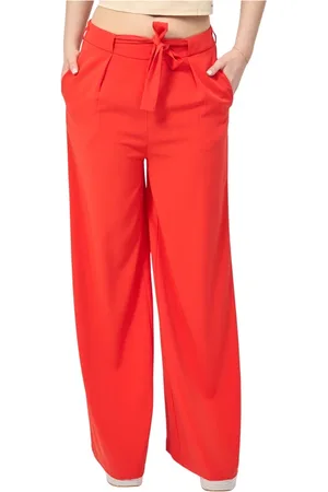 Gaudi Broeken, Dames, Rood, S, Rode elegante palazzo-broek