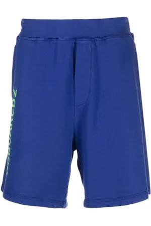 Dsquared2 Korte broeken, Heren, Blauw, 2Xl, Katoen, Blauwe Casual Katoenen Shorts