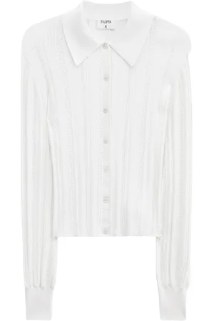Filippa K Truien, Dames, Wit, L, Gebreide Vlecht Cardigan