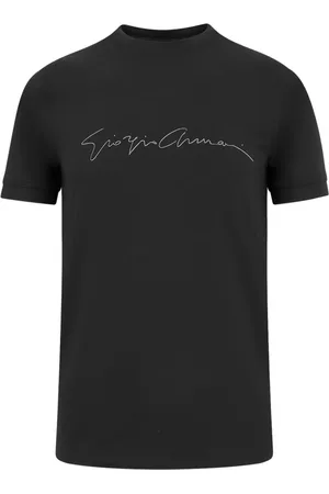 Giorgio Armani Tops, Heren, Zwart, XL, Zwarte T-shirts en Polos met korte mouwen