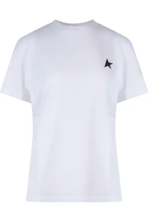 Golden Goose Tops, Dames, Wit, XS, Katoen, Witte T-shirts en Polos Made in Italy