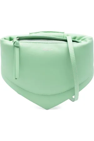 Federico Cina Tassen, Dames, Groen, ONE Size, Mint Groene Top Handtas
