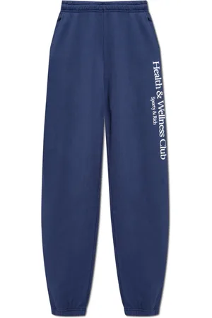 Sporty & Rich Broeken, unisex, Blauw, M, Katoen, Broek uit de Riding Drop-collectie