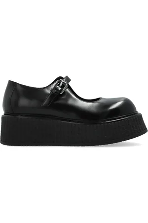 Moschino Schoenen, Dames, Zwart, 36 EU, Leer, Plateauschoenen