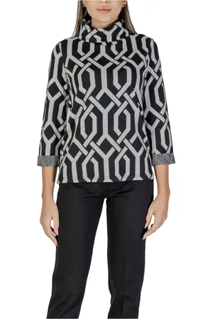 Street one Tops, Dames, Zwart, 3Xl, Polyester, Herfst/Winter Dames Gebreide Kleding Collectie