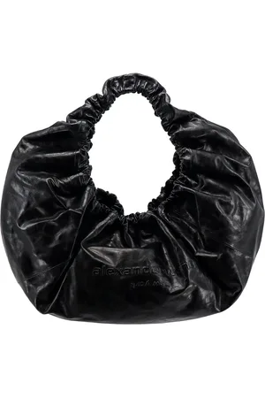 Alexander Wang Tassen, Dames, Zwart, ONE Size, Leer, Zwarte leren tas met magnetische sluiting