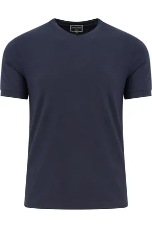 Giorgio Armani Tops, Heren, Blauw, M, Blauwe T-shirts en Polos