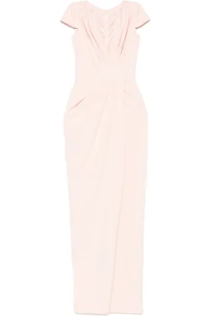 RHEA COSTA Kleedjes, Dames, Roze, L, Perzikroze V-hals Jurk