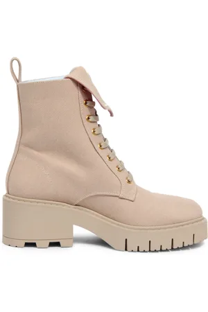 Chiara Ferragni Schoenen, Dames, , 37 EU, Denim, Denim Enkellaarzen Taupe Eye