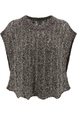 D.EXTERIOR Tops, Dames, Bruin, M, Bruin Leren Top Elegante Stijl