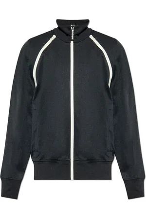 Palm Angels Sweatshirts & Hoodies, Heren, Zwart, L, Katoen, Sweatshirt met opstaande kraag