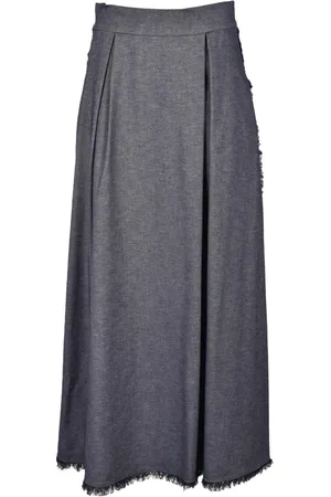 Max Mara Rokken, Dames, Blauw, M, Katoen, Rok