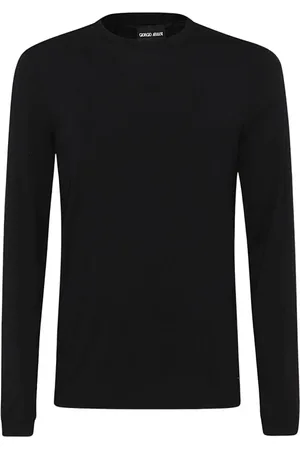 Giorgio Armani Tops, Heren, Zwart, 2Xl, Zwarte T-shirt en Polo Collectie