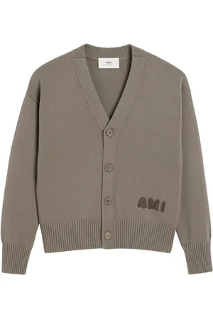 Ami Truien, Heren, Grijs, L, Geborduurd Vest
