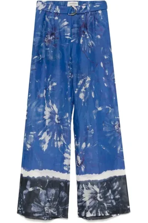 ERMANNO SCERVINO Broeken, Dames, Blauw, XS, Stijlvolle Casual Broeken voor Mannen