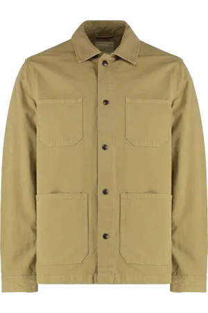 Woolrich Jassen, Heren, Groen, M, Katoen, Katoenen Overshirt Vier Voorzakken