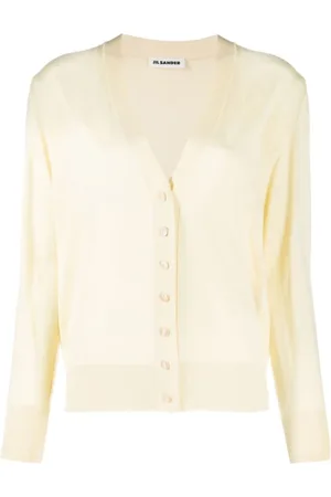 Jil Sander Truien, Dames, Geel, S, Wol, Cardigans