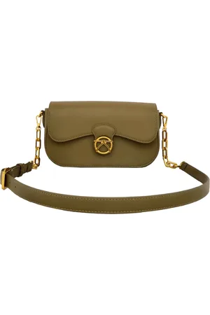 Kocca Tassen, Dames, Groen, ONE Size, Minimalistische Ketting Crossbody Tas