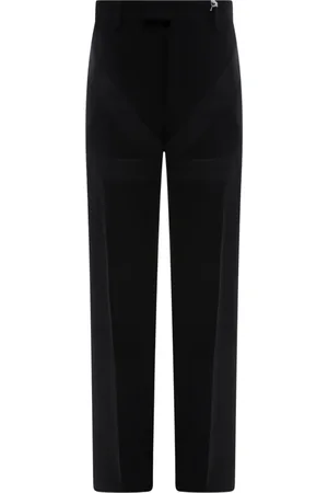 Salvatore Ferragamo Broeken, Heren, Zwart, M, Wol, Zwarte Wollen Broek Ss 23