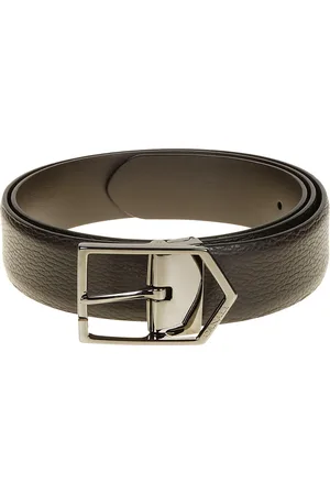 CANALI Accessoires, Heren, Bruin, 85 CM, Leer, Luxe Leren Riem Ambachtelijke Elegantie