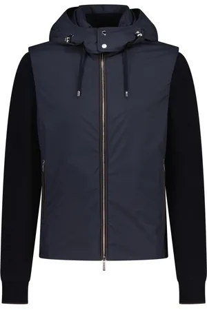 MOORER Jassen, Heren, Zwart, XL, Jas met Afneembare Mouwen en Donsvulling