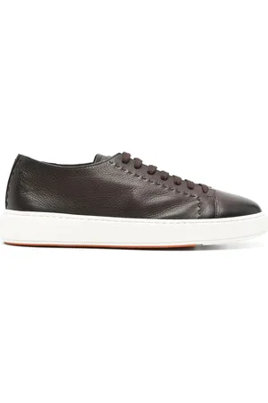 santoni Schoenen, Heren, Bruin, 40 1/2 EU, Koffiebruine Vetersneaker