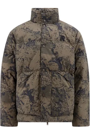 Represent Jassen, Heren, Groen, S, Groene camouflage drukknoopjas