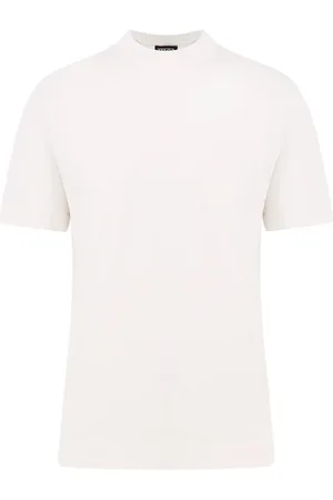 Ermenegildo Zegna Tops, Heren, Wit, L, Katoen, Witte T-shirts en Polos Regular Fit