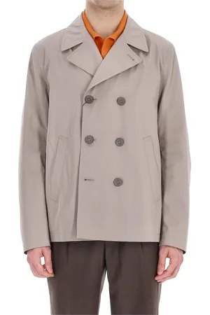 HERNO Jassen, Heren, Bruin, L, Katoen, Rain Collection Peacoat