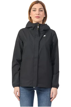 K-Way Jassen, Dames, Zwart, XS, Polyester, Zwarte Slim Fit Mid Jacket