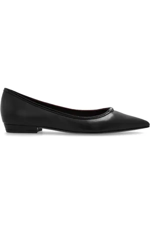 Tory Burch Schoenen, Dames, Zwart, 36 EU, Leer, Ballerina`s met Logo