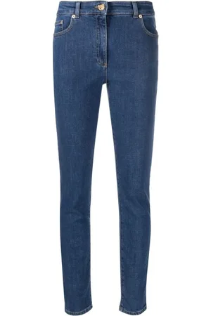 Moschino Jeans, Dames, Blauw, S, Katoen, Skinny Jeans