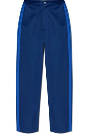 Palm Angels Broeken, Heren, Blauw, M, Polyester, Broek met logo