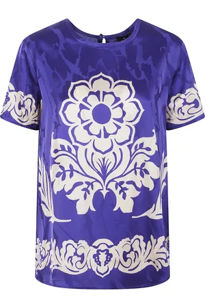 Etro Blouses & Shirts, Dames, Blauw, XS, Blauw T-shirt met stijlvolle pasvorm