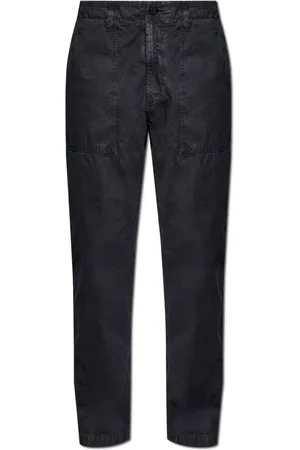 Stone Island Broeken, Heren, Blauw, W33, Katoen, Katoenen broek