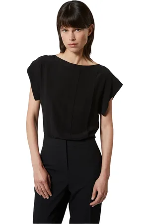 Silvian Heach Blouses & Shirts, Dames, Zwart, M, Denim, Elegante blouse met kimonomouwen