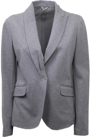 Brunello Cucinelli Jassen, Dames, Grijs, S, Stijlvolle Italiaanse Jas