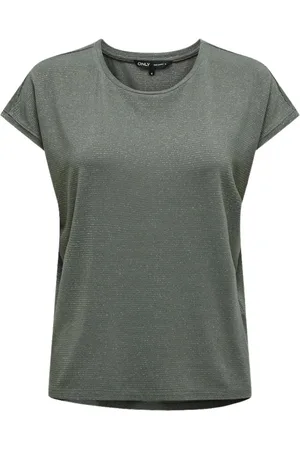 ONLY Tops, Dames, Groen, L, T-Shirts