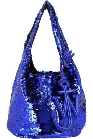 J.W.Anderson Tassen, Dames, Blauw, ONE Size, Katoen, Mini Sequin Shopper