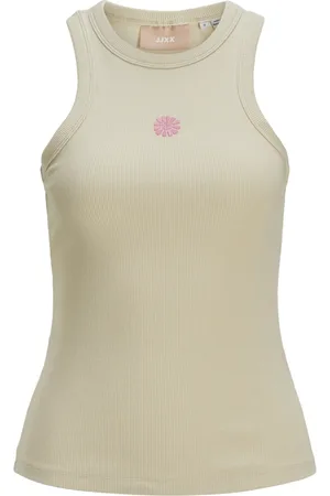 JACK & JONES Tops, Dames, , XL, Bos Ribgebreide Geborduurde Top