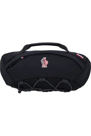 Moncler Tassen, Heren, Zwart, ONE Size, Nylon, Zwarte Nylon Heuptas Ss 25