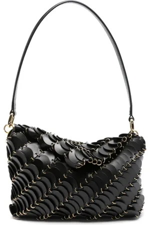 Paco rabanne Tassen, Dames, Zwart, ONE Size, Zwarte Clutch Tas