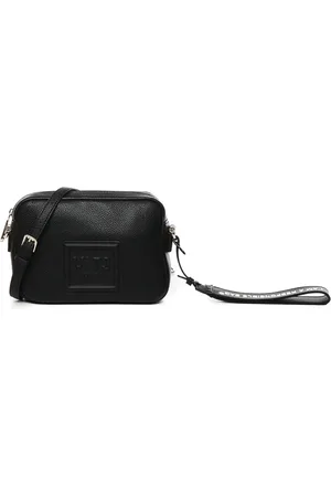 V°73 Tassen, Dames, Zwart, ONE Size, Zwarte Schoudertas met Ritssluiting
